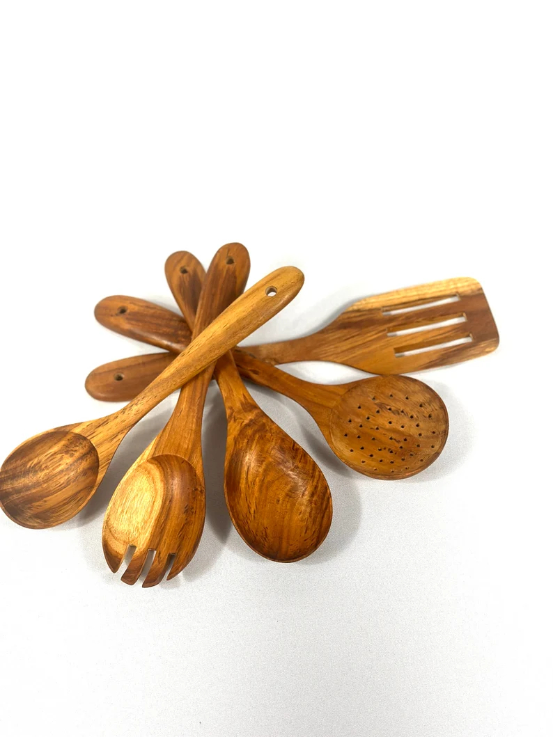 Nutral wood spoon set 