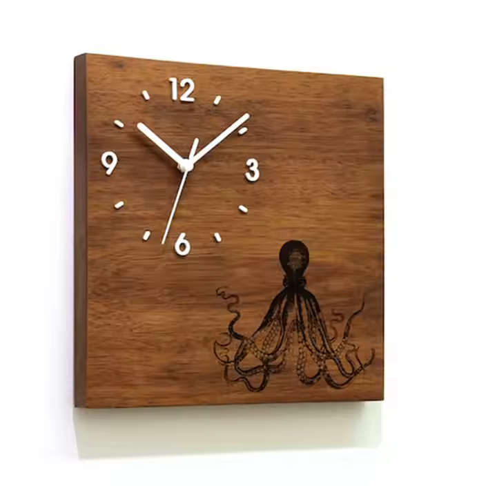 Solid Wood Wall Clock Wall Mounted Clock Wooden Wall Clock